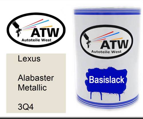 Lexus, Alabaster Metallic, 3Q4: 500ml Lackdose, von ATW Autoteile West.